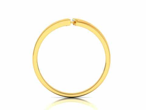 22k Ring Solid Gold Ladies Jewelry Modern Tension Band CGR42 - Royal Dubai Jewellers