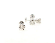 Authentic 18K White Gold Charm Earring Stud Diamond VS2 n203 - Royal Dubai Jewellers