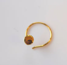 Authentic 18K Yellow Gold Nose Ring Round Design n57 - Royal Dubai Jewellers