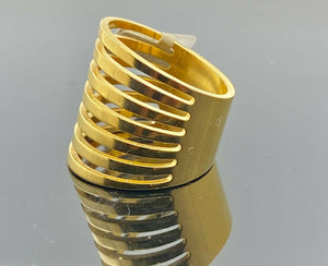 Solid Gold Ring Simple Multi Twist Designer With High Polish Design SM4 - Royal Dubai Jewellers