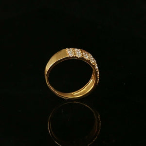 22k Ring Solid Gold ELEGANT Charm Ladies Simple Ring SIZE 7.7"RESIZABLE" r2092 - Royal Dubai Jewellers