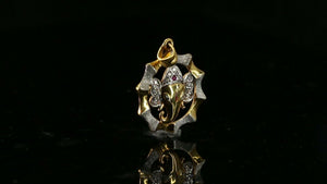 22k Pendant Solid Gold ELEGANT Classic Religious Hindu Ganesh Pendant p4054 - Royal Dubai Jewellers