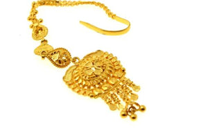 22k Tikka Solid Gold Elegant Tikka Head Accessories T40 - Royal Dubai Jewellers