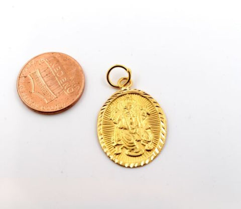 22k 22ct Solid Gold SHRI GANESH GANPATI IDOL Hindu Religious pendant p1034 ns - Royal Dubai Jewellers