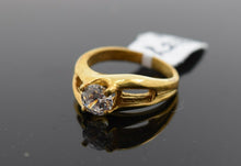 22k Ring Solid Gold ELEGANT Charm Ladies Ring Solitaire SIZE 6 "RESIZABLE" r2185 - Royal Dubai Jewellers