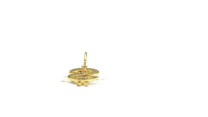 22k Pendant Solid Gold ELEGANT Simple Diamond Cut Cash Money Pendant P2200 mon - Royal Dubai Jewellers