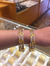 22k Solid Gold ELEGANT WOMEN BANGLE BRACELET ANTIQUE DESIGN Size 2.5 inch B312 - Royal Dubai Jewellers