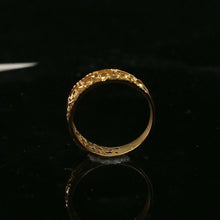 22k Ring Solid Gold ELEGANT Charm Ladies Floral Band SIZE 7 "RESIZABLE" r2339z - Royal Dubai Jewellers