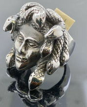Solid White Gold Ring Unique Face Of Medusa Design SM32 - Royal Dubai Jewellers
