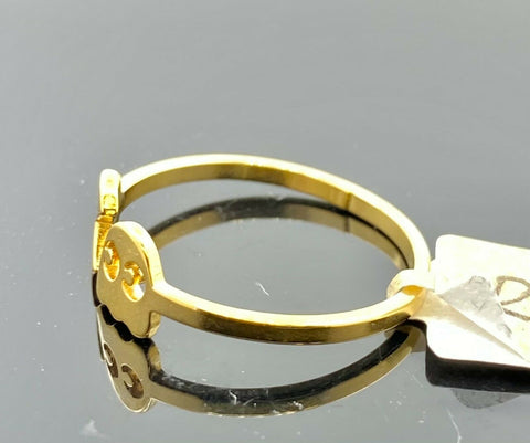22k Ring Solid Gold ELEGANT Charm Pac Man Ladies Band r2095z - Royal Dubai Jewellers