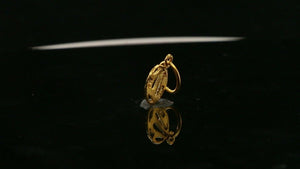22k 22ct Solid Gold ELEGANT Simple Diamond Cut Religious Allah Pendant P2045 - Royal Dubai Jewellers