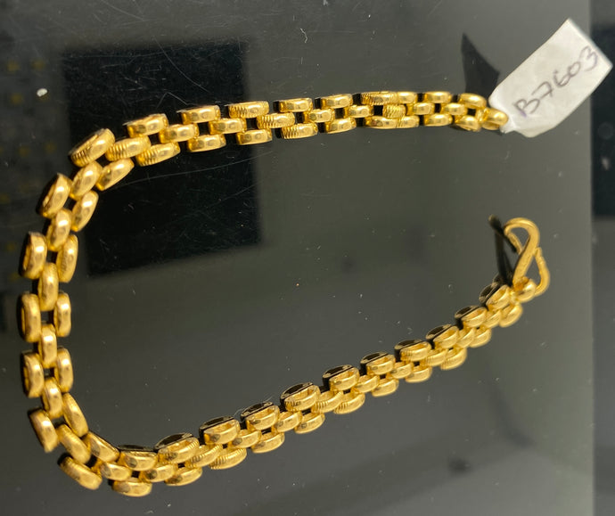 22K Solid Gold Watch Band Bracelet B7603 - Royal Dubai Jewellers