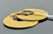 22k Earrings Solid Gold Men Jewelry Simple Nattiyan Plain Design E6315 - Royal Dubai Jewellers