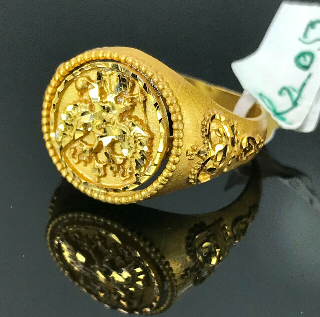 22k RIngs Solid Gold Elegant Phoenix Design Ladies Ring Size R2052 mon - Royal Dubai Jewellers