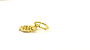 22k 22ct Solid Gold ELEGANT Simple Diamond Cut Religious Allah Pendant P2044 - Royal Dubai Jewellers