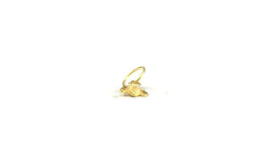 22k Pendant Solid Gold ELEGANT Simple Diamond Cut Beetle Pendant P2199z mon - Royal Dubai Jewellers