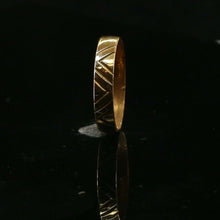 22k Ring Solid Gold ELEGANT Charm Men V Cross Band SIZE 11 "RESIZABLE" r2333 - Royal Dubai Jewellers