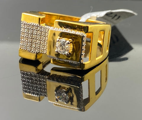 22k Solid Gold Posh Designer Men Ring r6211 - Royal Dubai Jewellers