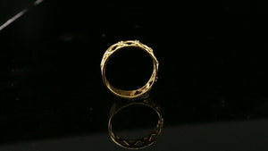 22k Ring Solid Gold ELEGANT Charm Ladies Band SIZE 8.25 "RESIZABLE" r2548mon - Royal Dubai Jewellers