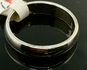 18k 18ct Solid WHITE GOLD PLAIN UNISEX Ring BAND "RESIZABLE" size 9.7 r787 - Royal Dubai Jewellers