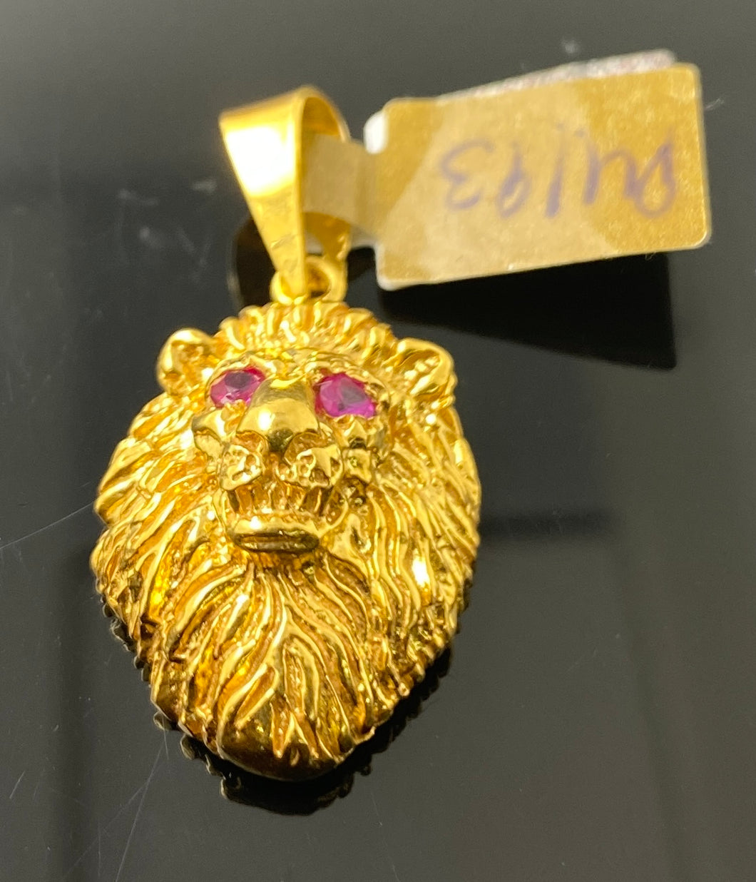 22k Solid Gold Men Lion Face Pendant p4193 - Royal Dubai Jewellers