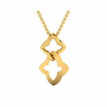 22k Solid Yellow Gold Ladies Jewelry Elegant Double Star Pendant CGP20 - Royal Dubai Jewellers