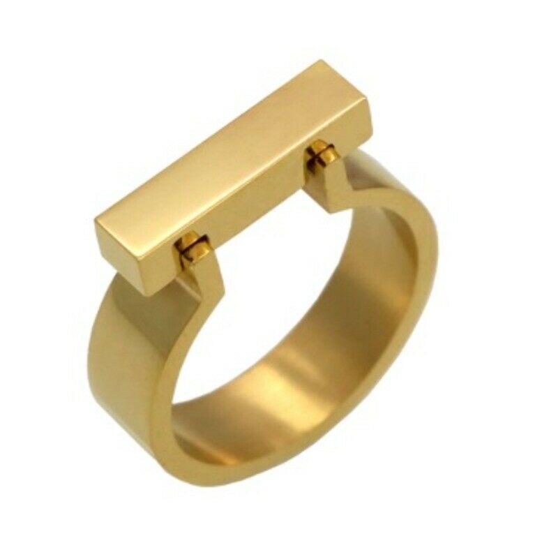 Ladies Ring Solid Gold Elegant Interlock Design SM37 - Royal Dubai Jewellers