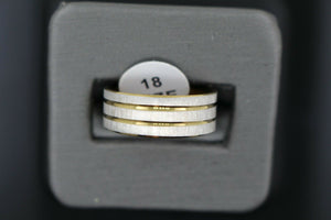 18k Solid Gold Elegant Ladies Modern Satin Finish Band Ring R9291m - Royal Dubai Jewellers