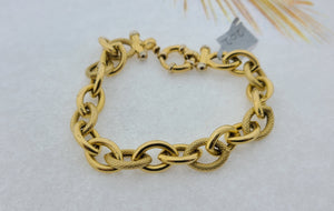 18K Solid Gold Designer Hollow Bracelet B9359 - Royal Dubai Jewellers