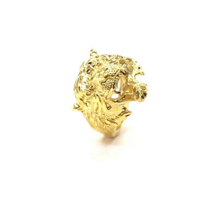 22k Ring Solid Gold Elegant Unique Tiger Mens Ring Size R2031 mon - Royal Dubai Jewellers
