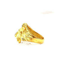 22k Ring Solid Gold ELEGANT Charm Mens Lion Band SIZE 5.50 "RESIZABLE" r2198 - Royal Dubai Jewellers