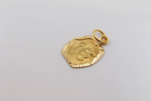 22k 22ct Solid Gold Hindu RELIGIOUS OM Pendant Charm Locket Diamond Cut p986 ns - Royal Dubai Jewellers