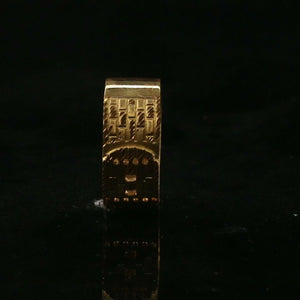 22k Ring Solid Gold ELEGANT Charm Men Unique Band SIZE 10.5 "RESIZABLE" r2347 - Royal Dubai Jewellers
