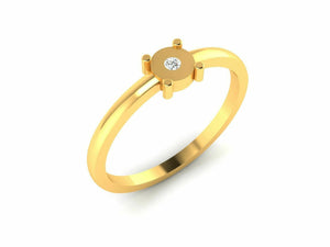 22k Ring Solid Yellow Gold Ladies Jewelry Modern Bezel Design CGR32 - Royal Dubai Jewellers