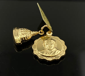 18k Solid Gold Bell Pendant P3961 - Royal Dubai Jewellers