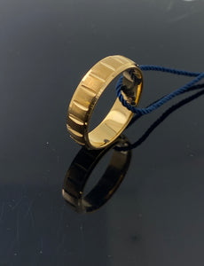 22k Solid Gold Elegant Diamond Cut Band 4594f - Royal Dubai Jewellers