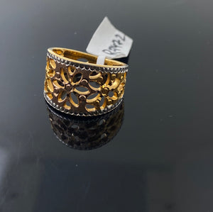 22k Solid Gold Posh Floral Ring r7472f - Royal Dubai Jewellers