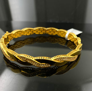 22k Solid Gold Elegant Bangle CB1327 - Royal Dubai Jewellers