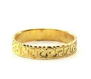 22k Ring Solid Gold Elegant Italian Pattern Design Ladies Ring Size R2027 mon - Royal Dubai Jewellers
