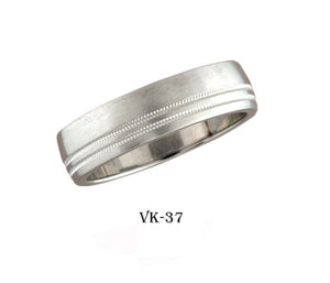 18k Solid Gold Elegant Ladies Modern D-Shaped Flat Band 6MM Ring VK37v - Royal Dubai Jewellers