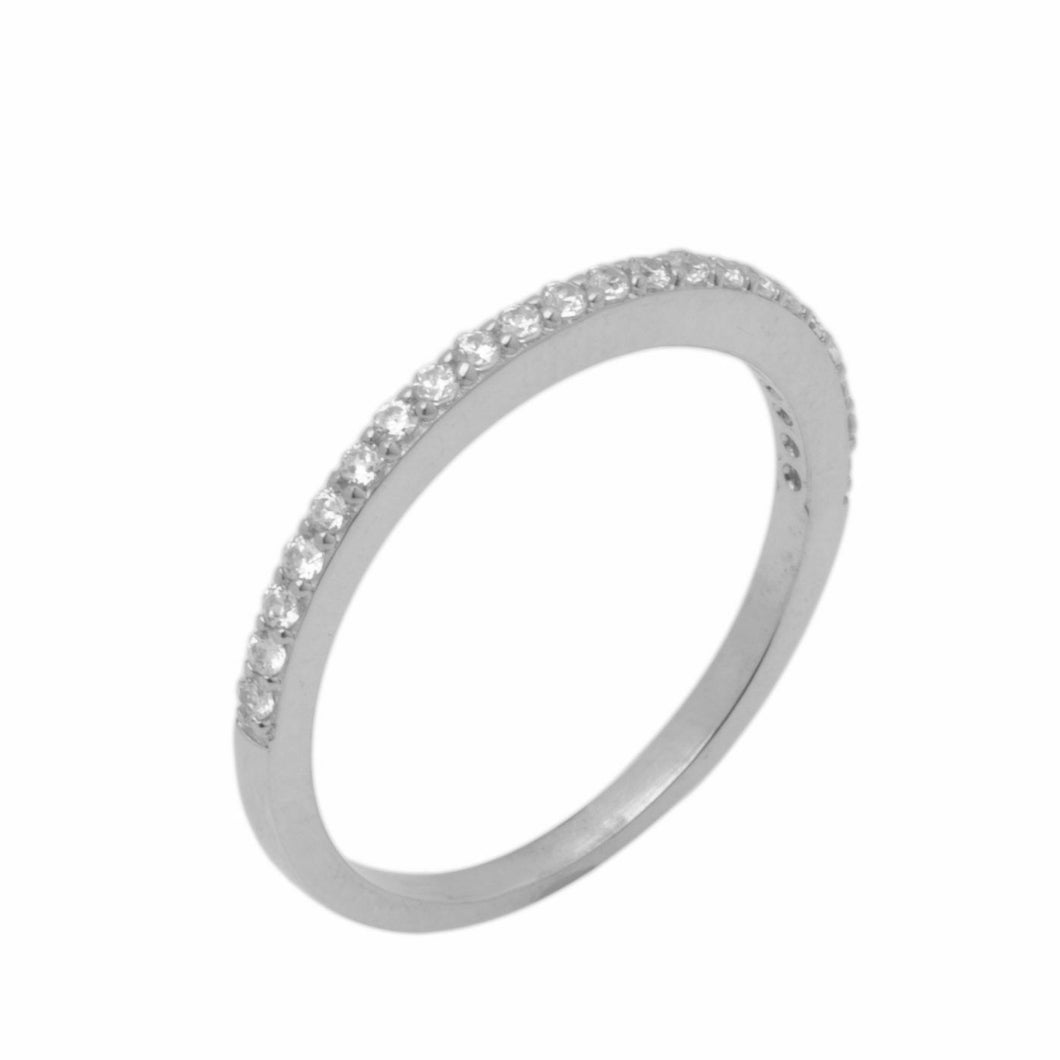 14k Solid Gold Simple Ladies Modern American Diamond Infinity Ring D2156v - Royal Dubai Jewellers