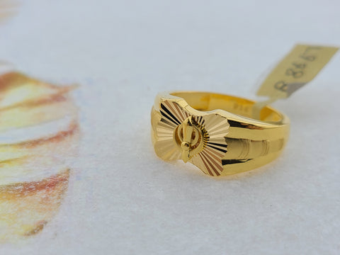 22K Solid Gold Men's Religious Ring R8667 - Royal Dubai Jewellers