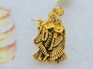 22K Solid Gold Radha Krishna Pendant P5436 - Royal Dubai Jewellers