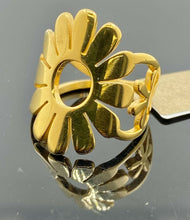 Solid Gold Ring Ladies Elegant Floral Face Design SM8 - Royal Dubai Jewellers