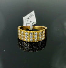 22k Ring Solid Gold ELEGANT Charm Ladies Simple Ring SIZE 7.7"RESIZABLE" r2092 - Royal Dubai Jewellers