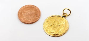 22k Solid Gold 3D OM OHM SHRI SHIRDI SAI BABA Hindu Religious pendant p1027 ns - Royal Dubai Jewellers