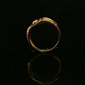 22k Ring Solid Gold Elegant Mens Diamond Cuts Cubic Stone Ring Size R2049 mon - Royal Dubai Jewellers