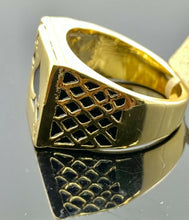 Solid Gold Ring Elegant Men Black Jack Cards Design SM10 - Royal Dubai Jewellers