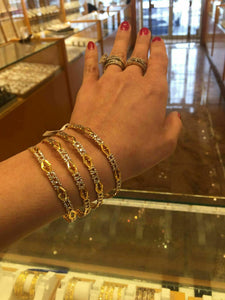 22k Solid Gold ELEGANT WOMEN BANGLE BRACELET ANTIQUE DESIGN Size 2.5 inch B312 - Royal Dubai Jewellers