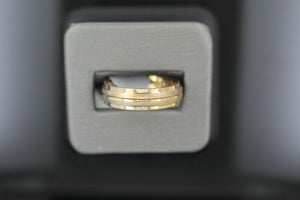 18k Solid Gold Elegant Ladies Modern Sand Finish Band Ring R9067m - Royal Dubai Jewellers